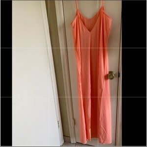 Leith from Nordstrom Coral Pink Slip Dress Size Medium Never Worn with Tags